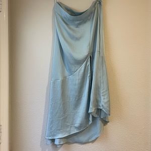 Free People Satin Midi Skirt